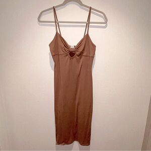 Tan fitted dress